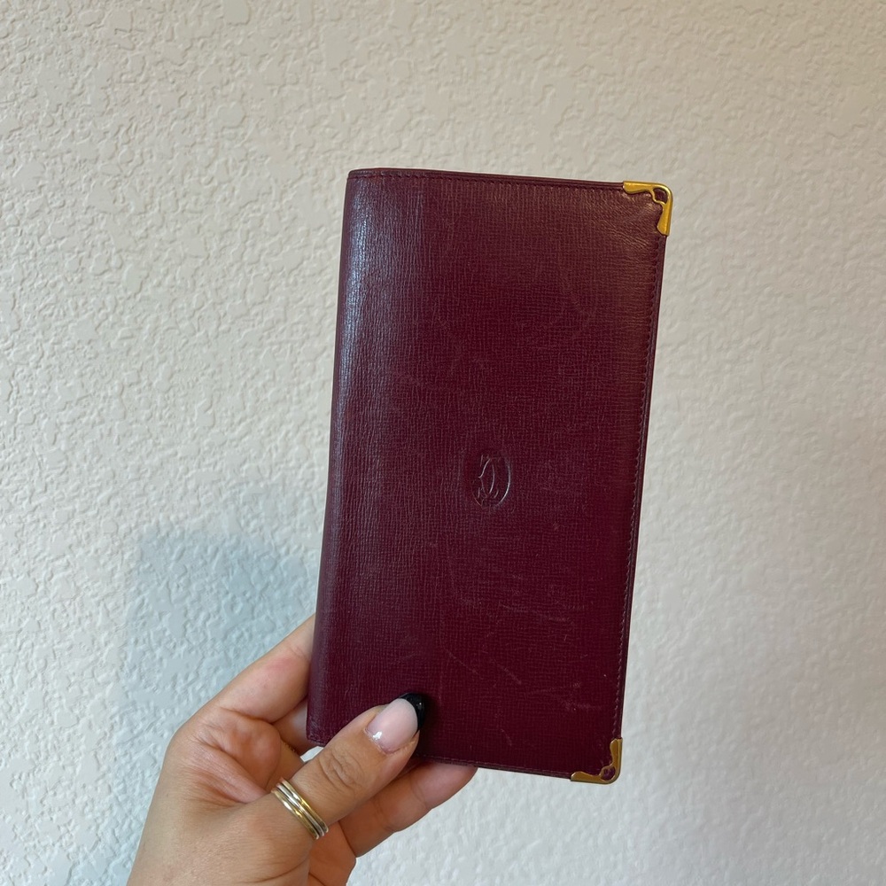 Cartier Bifold Wallet - Burgundy Leather